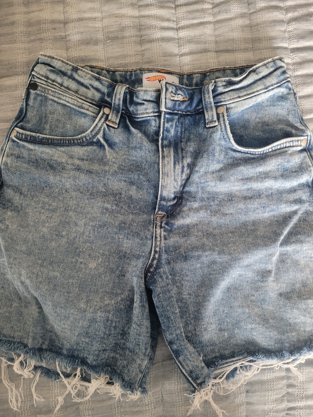 Wrangler Light Blue Denim Jeans with Hot Wheels Patch - Picture 1 of 4